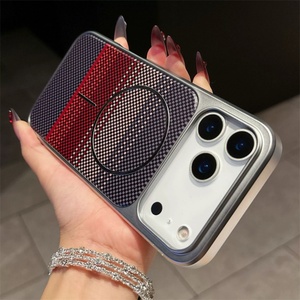 Funda Magnética para Teléfono con Textura de Fibra de Carbono Degradada para iPhone 17 16 15 14 Pro Max Air, Fundas Móviles Anti-caída - Product Image 6