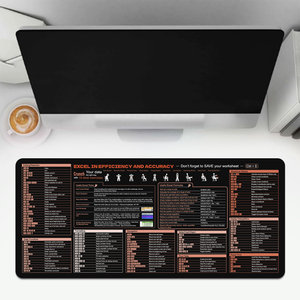 Alfombrilla de Ratón con Atajos de <span class=keywords><strong>Excel</strong></span> en Color Naranja - Alfombrilla de Ratón para Juegos Extra Grande XL con Hoja de Referencia de Funciones y Fórmulas | Antideslizante - Product Image 2
