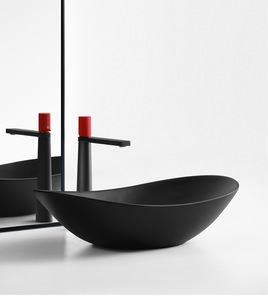 Vasque européenne noire mate pour lavabo - Product Image 1