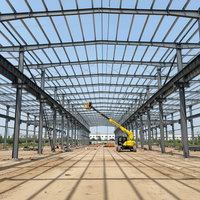 Estructura de Acero para Almacenes Ligeros, Talleres, Fábricas Industriales, Edificios Prefabricados con Estructura Metálica en Forma de H, de Gran Vano, para Logística y Alimentos