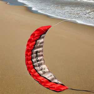 Cerf-volant de plage de haute qualité 2,5 m rouge double ligne en parafoil pour sports nautiques, kitesurf arc-en-ciel pour la voile Power Braid et activités de plein air - Product Image 6