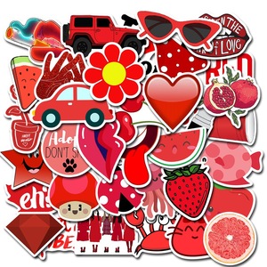 50 Pcs Impermeabile Vsco Bella Pomodori Grande Fiore Rosso Notebook di Skateboard Adesivi Ragazza - Product Image 2