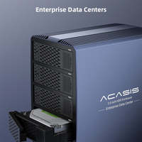 适用于 EC-7355 5 槽 3.5 英寸 SATA RAID 硬盘盒 USB 3.2 5Gbps 5x30TB 铝制外置硬盘阵列，带自动休眠功能（10 分钟）