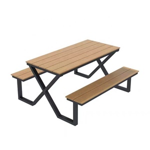 Mesa de Comedor de Metal para Exteriores, Muebles Modernos para Barbacoa, Juego de Café de Metal, Sillas de Patio y Mesa Cuadrada para 6 Personas, Metal Sólido - Product Image 5
