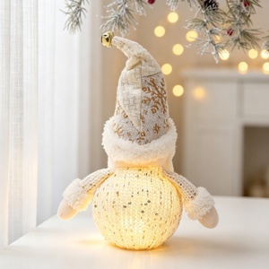 Christmas Table Decorations 10 Inch Lighted <strong>Snowmen</strong> Figurines Light up Snowman Holiday <strong>Present</strong> Battery Operated Xmas Gifts - Product Image 3
