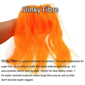 Wholesale Flash Slink Fibre Long Synthetic Kinky Hair /Slinky Fiber For Making Minnow Fishes Lure Baits Fly Tying Material