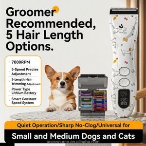 Máquina Cortadora <span class=keywords><strong>de</strong></span> Pelo Multifuncional 5 en 1 para Mascotas con Cuchilla Ajustable para Recortar el Pelo <span class=keywords><strong>de</strong></span> Perros en Diversas Zonas - Product Image 2