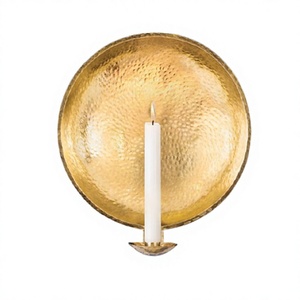 Porte-bougie à la bougie chauffe-plat en métal martelé de qualité supérieure, fait main, taille personnalisée, forme ronde - Product Image 1