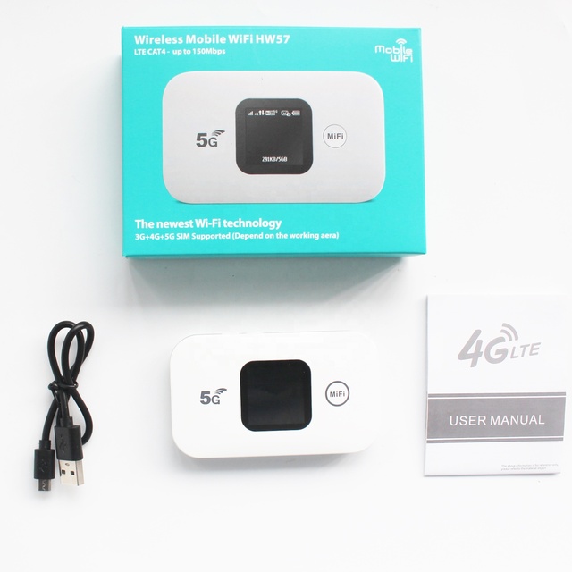 Unlocked 4G OEM E5573 Mobile Wifi Router Pocket for Communication with SIM Card Slotwaterproof Mobile Hw57 Wireless White 2.4G