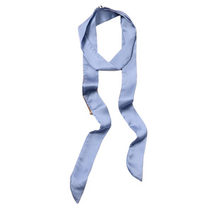 Écharpe étroite et fine pour femme, thème Border Collie bleu, effet soie de luxe, pour accessoires de sac à main et cheveux - Product Image 4