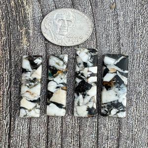 Barras de Búfalo Blanco, cabujones sueltos de piedra natural para joyería hecha a mano, accesorios de bricolaje y creaciones artesanales únicas - Product Image 1