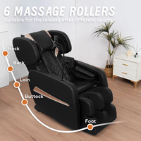 Fauteuil de massage inclinable zéro gravité portable et pliable de qualité supérieure avec pression d'air intégrale pour une relaxation facile à domicile