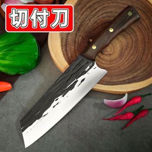 Couteau de cuisine japonais forgé Kiritsuke, style Damas, écologique, ambidextre, lame en acier inoxydable 5Cr15mov, rouge - Product Image 5