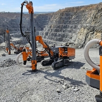 Foreuse rotative sur chenilles intégrée diesel FX 452T avec moteur, pompe et boîte de vitesses, profondeur de forage de 24 m pour l'exploitation minière