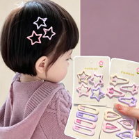 Pince à cheveux Daou Fashion en forme de cœur et d'étoile, clips à pression, vente en gros, accessoires capillaires en alliage de haute qualité pour enfants et filles