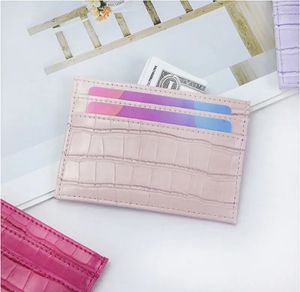 Estuche para tarjetas de identidad comercial, monedero para mujer, billetera de viaje, patrón de cocodrilo de crédito, tarjeteros de cuero Pu para hombres - Product Image 1