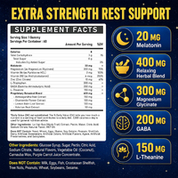 Gummies de mélatonine 20 mg OEM avec glycinate de magnésium, GABA, L-théanine, saveur naturelle de baies, complément alimentaire pour le sommeil