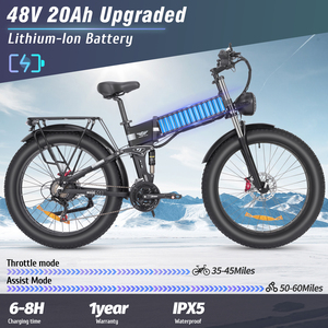Bicicleta eléctrica plegable Enduro de 26 pulgadas con neumáticos gruesos, bicicleta eléctrica plegable, bicicleta eléctrica urbana, bicicleta eléctrica tipo ciclomotor para adultos - Product Image 2