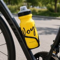 Bouteille d'eau de sport jaune en PP, anti-fuite, avec bouchon à boire directement, idéale pour le cyclisme, la gym et le camping