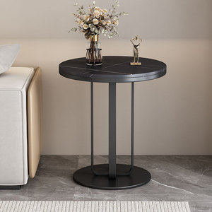 A Small, Luxurious <strong>Side</strong> <strong>Table</strong> Next to the <strong>Sofa</strong>, a Round Stone Slab <strong>Table</strong>, a Modern Small Apartment Coffee <strong>Table</strong>. - Product Image 4
