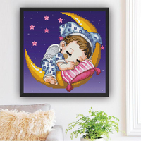 Lukisan Berlian 5D Anak-Anak Motif Kartun Lengkap Bentuk Bulat, Hadiah untuk Anak Laki-Laki dan Perempuan