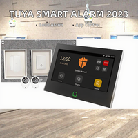 Système d'alarme domestique intelligent sans fil Tuya GSM/WiFi ABS avec écran tactile LCD 4,3 pouces, application Homekit, télécommande, portée de détection de 50 à 100 m