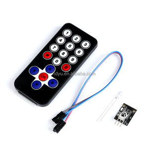 HX1838 적외선 <span class=keywords><strong>IR</strong></span> 무선 원격 제어 모듈 키트 배터리 없는 원격 제어 모듈 (원격 제어 + 수신 보드) - Product Image 1
