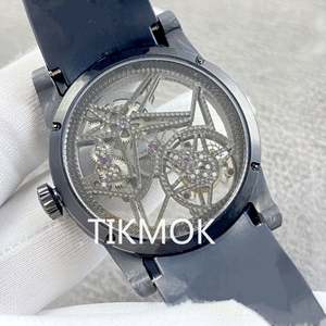 Reloj Royal AOK Skeleton con movimiento mecánico automático, original, en oro rosa, para hombre, de buceo. - Product Image 5