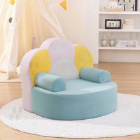 Mini-canapé moderne personnalisé en tissu, adorable transat pour bébé, chaise de lecture pour enfants de maternelle avec dossier et accoudoirs rotatifs pour l'apprentissage de la position assise