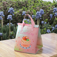 Sac isotherme personnalisé en non-tissé écologique avec poignée Flexiloop et doublure en feuille d'aluminium pour gâteaux et café