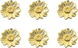 Pro Bamboo Kitchen PCS Zinc Alloy Floral <b>Drawer</b> Knobs Gold Finish X Inches Vintage Craft Decorative Single Hole Pulls For Dresse - Product Image 1