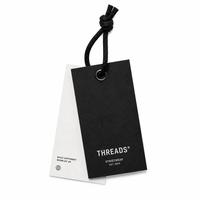Étiquettes volantes personnalisées pour vêtements streetwear à faible MOQ avec épingle de sûreté, œillet métallique, en carton épais pour l'habillement