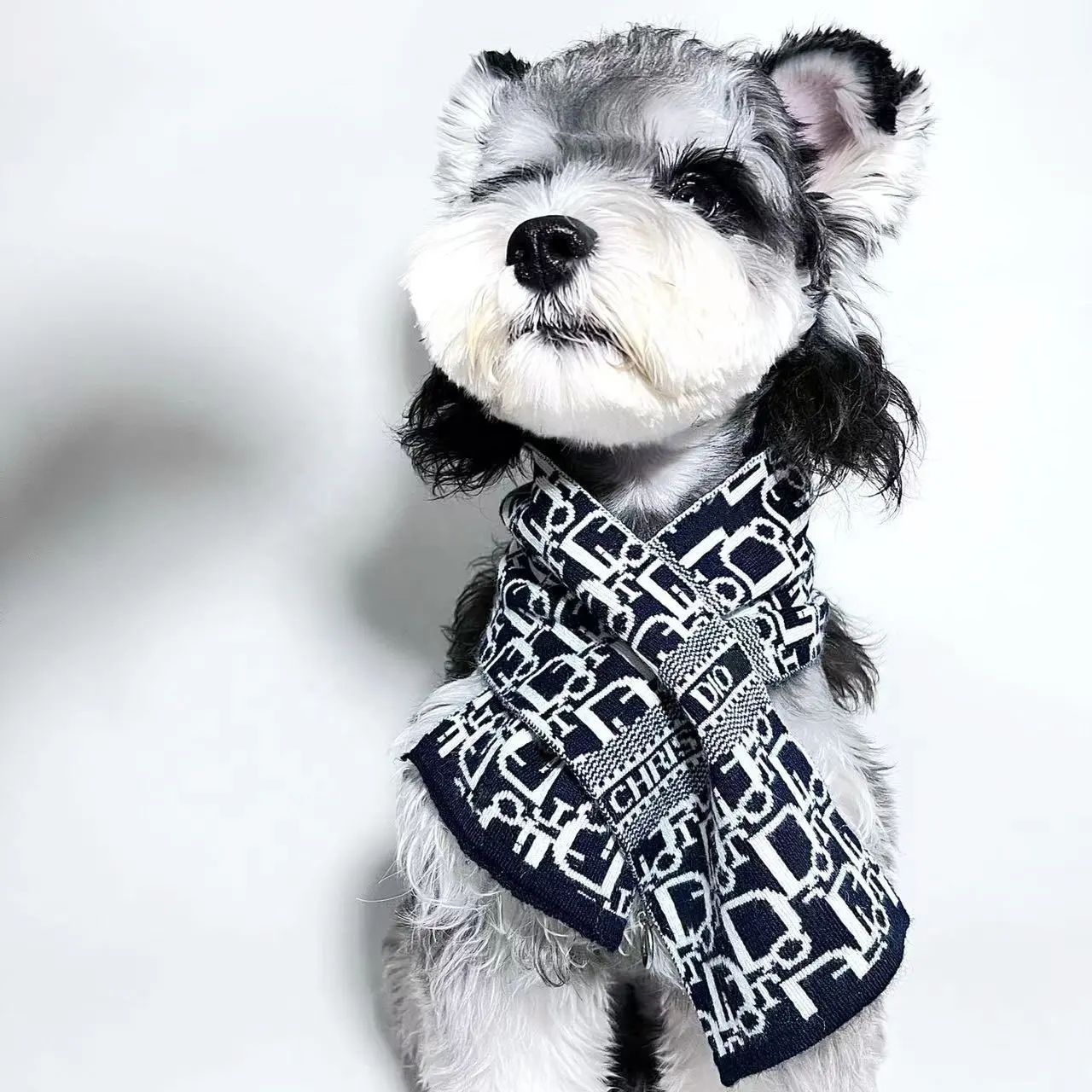 Üretici toptan moda marka Pet eşarp örme köpek atkılar tasarımcı kış köpek boyun önlük kedi atkısı Pet aksesuarları