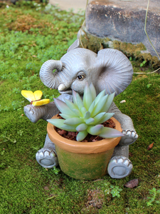 Scultura Personalizzata in Resina di <span class=keywords><strong>Elefante</strong></span> <span class=keywords><strong>e</strong></span> <span class=keywords><strong>Farfalla</strong></span> Dipinta a Mano Design Artistico per Decorazione Interna ed Esterna - Product Image 3