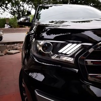 Nouveaux phares de voiture améliorés pour Ranger Everest 2016-2021, style Mustang, lentille bifocale, phares LED automatiques