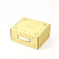 Boîte à chaussures de luxe haut de gamme avec poignée, personnalisable avec logo et motif, pour l'expédition et l'emballage postal, vente en gros