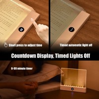 Lampe de lecture LED plate rechargeable à piles, luminosité réglable, lampe de lecture pour enfants pour lire au lit