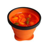 Gobelet d'eau pliable en silicone, tasse de voyage portable pour le camping et la randonnée