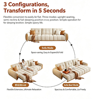 Modernes Minimalistisches Weißes Chenille-Stoff-Sofa 3-Sitzer Abnehmbar Waschbar Gerades Sofa für Wohnzimmer