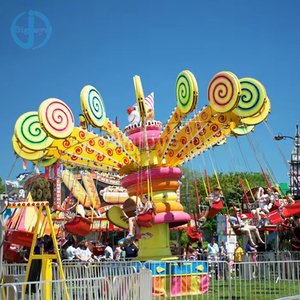 Atractivo Parque de Atracciones al Aire Libre con Remolque, Silla Voladora Lollipop de 16 Asientos con Remolque para <span class=keywords><strong>Todas</strong></span> las Edades <span class=keywords><strong>en</strong></span> Oferta - Product Image 3