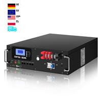 Système de stockage d'énergie domestique tout-en-un empilable US 5,12 kWh 51,2 V 100 Ah LiFePO4, monté sur rack de serveur, batterie solaire hybride de secours
