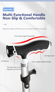 Bastón <span class=keywords><strong>de</strong></span> Senderismo 2 en 1 <span class=keywords><strong>de</strong></span> Aleación <span class=keywords><strong>de</strong></span> Aluminio Personalizado, Silla Plegable con un Solo Clic, con Tapete Antideslizante para Acampar, Picnic al Aire Libre - Product Image 5