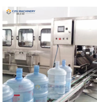 Machine de remplissage de boissons en fûts plastiques QGF-150 de 5 gallons, 150-200 BPH, équipement d'embouteillage d'eau entièrement automatique avec pompe électrique