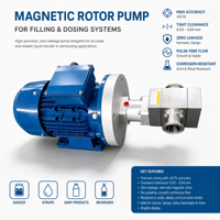 Pompe à rotor à entraînement magnétique en acier inoxydable 0,5 CV haute pression sans fuite ni joint de tige pour l'industrie pharmaceutique
