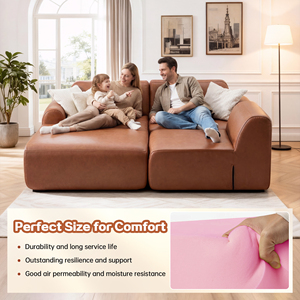 <span class=keywords><strong>Sofa</strong></span> Seksional Modular Bentuk L 105 inci - <span class=keywords><strong>Sofa</strong></span> Tanpa Rangka Terkompresi dengan Sarung yang Dapat Dilepas dan Dicuci - Product Image 5