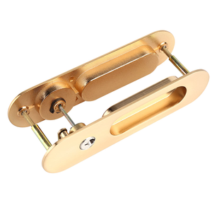 <span class=keywords><strong>Serrure</strong></span> de porte coulissante antivol dorée, encastrée, invisible, en alliage de zinc - Product Image 4
