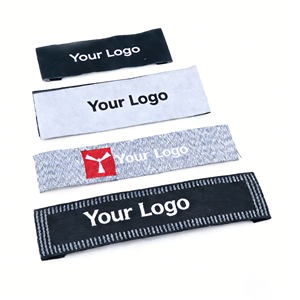 Étiquettes tissées personnalisées imprimées en usine, étiquettes de vêtements brodées, logo, étiquettes de vêtements <span class=keywords><strong>pour</strong></span> t-shirt, tissu satiné - Product Image 4