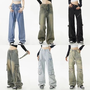 <span class=keywords><strong>Jeans</strong></span> da Donna a Vita Alta e Gamba Dritta Effetto Lavato, Nuova Collezione 2026, Traspiranti e Comodi - Product Image 3