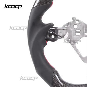 Ajuste para Toyota 86 <span class=keywords><strong>Subaru</strong></span> <span class=keywords><strong>BRZ</strong></span> Volante de cuero negro con LED Fibra de carbono negra real por venta al por mayor 2017-2024 - Product Image 4