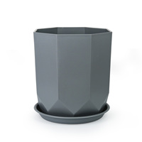 Pots à fleurs carrés en plastique PP, trou de drainage, durables, capacité de 21,01 L, design moderne, maison, jardin